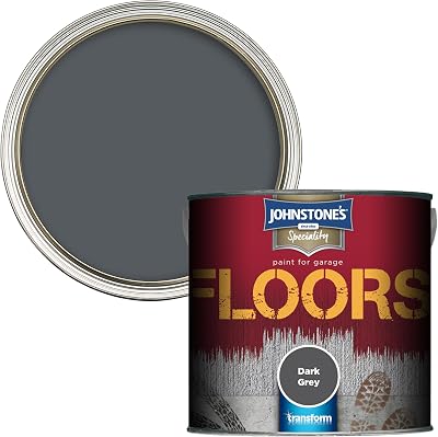 Johnstone's Garage Floor Paint Dark Grey 2.5L - Concrete & Tile Floor Coating