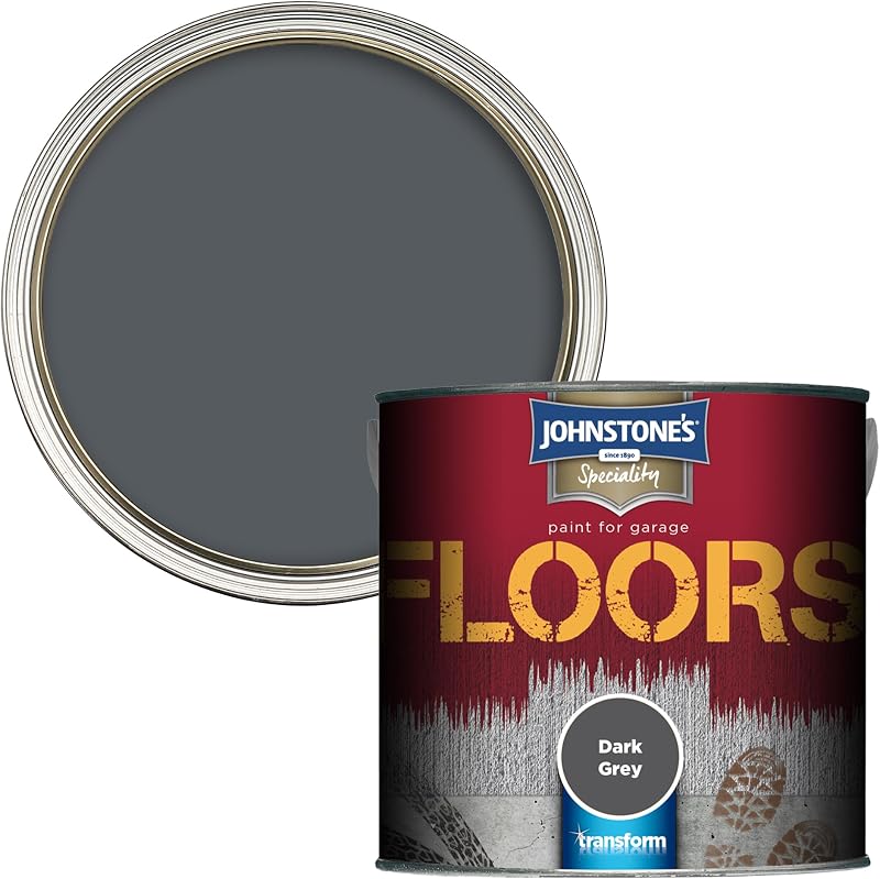 Johnstone's Garage Floor Paint Dark Grey 2.5L - Concrete & Tile Floor Coating