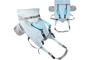 PIKPOPS Toddlers Airplane Travel Bed - Seat Extender Fits 6 Month - 3 Yrs Old (5-30 lbs) Little Kids Travel Flight Essential (Sky-Blue)