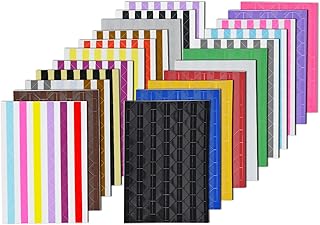 VIPbuy 2244 Stück (22 Farben sortiert) Fotoecken, selbstklebend, für Fotoalben Scrapbook, Basteln, 22 Bögen