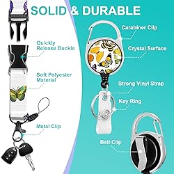 Plifal ID Badge Holder with Lanyard and Retractable