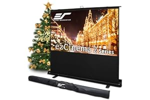 Elite Screens ezCinema 2, 70-inch 16:9, Manual Floor Pull Up Scissor Backed Projector Screen, Portable Home Theater Office Cl