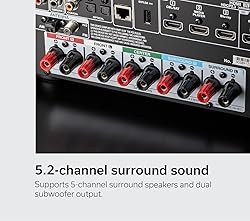 Denon AVR-S670H 5.2 Ch Home Theater Receiver, 8K