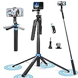 Eocean 71" Tall Selfie Stick Tripod Quadripod with