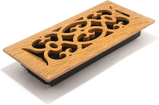 Accord Ventilation Amfrsnb412 Floor Register With Wicker Design 4 Inch X 12 Inch Duct Opening Measurements Satin Nickel Heating Vents Amazon Com