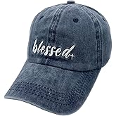 Waldeal Women's Embroidered Dad Hat, Adjustable Vintage Washed Cotton Baseball Cap for Men
