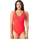 Nautica Women's One Piece Swimsuit – Slimming Tummy Control Bathing Suit, Quick-Dry Fabric