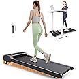 UREVO Walking pad, Under Desk Treadmill for Home Office, Portable Desk Treadmill with Double Shock Absorption Remote Control LED Display, 265 Lb Capacity
