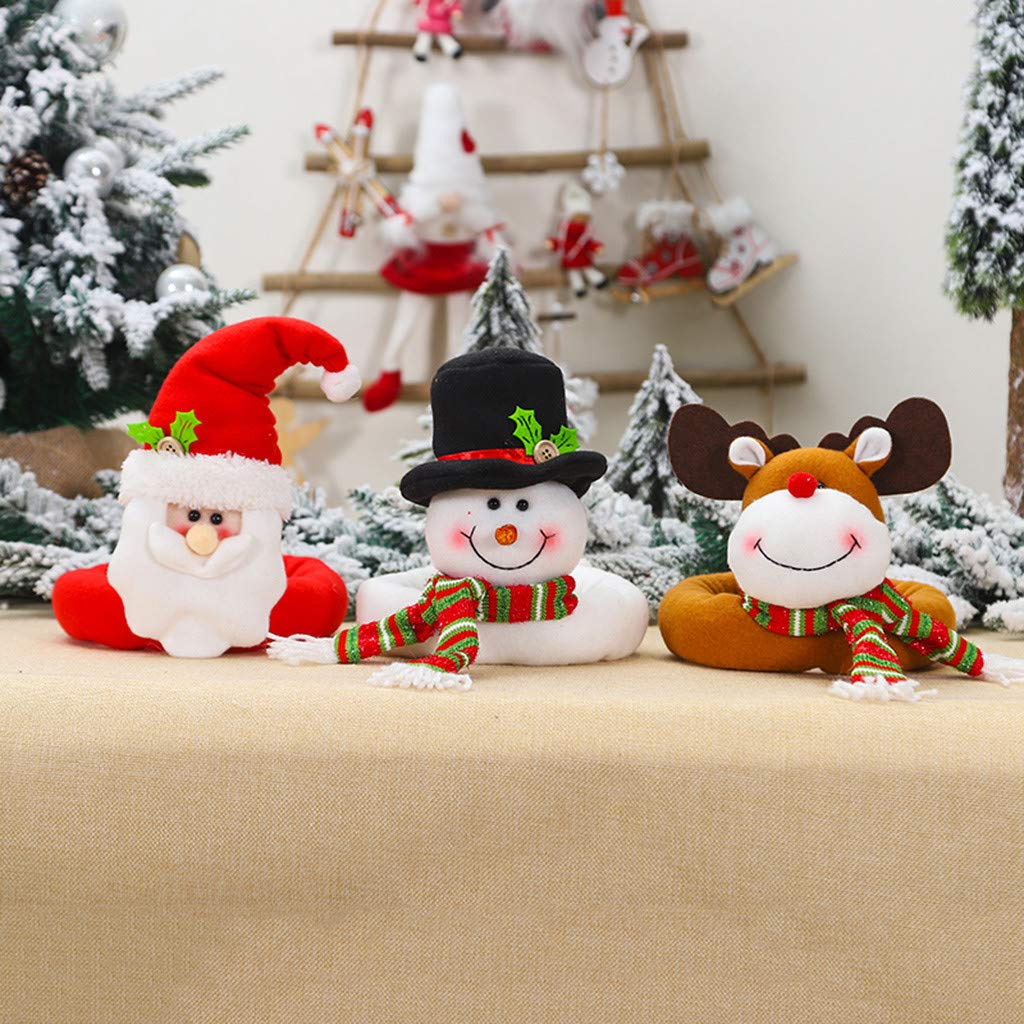 Tenda Natalizia Corta Per Finestra 137x45 Cm - Motivo Pupazzo Di Neve, Rosso, Per Cucina E Soggiorno
