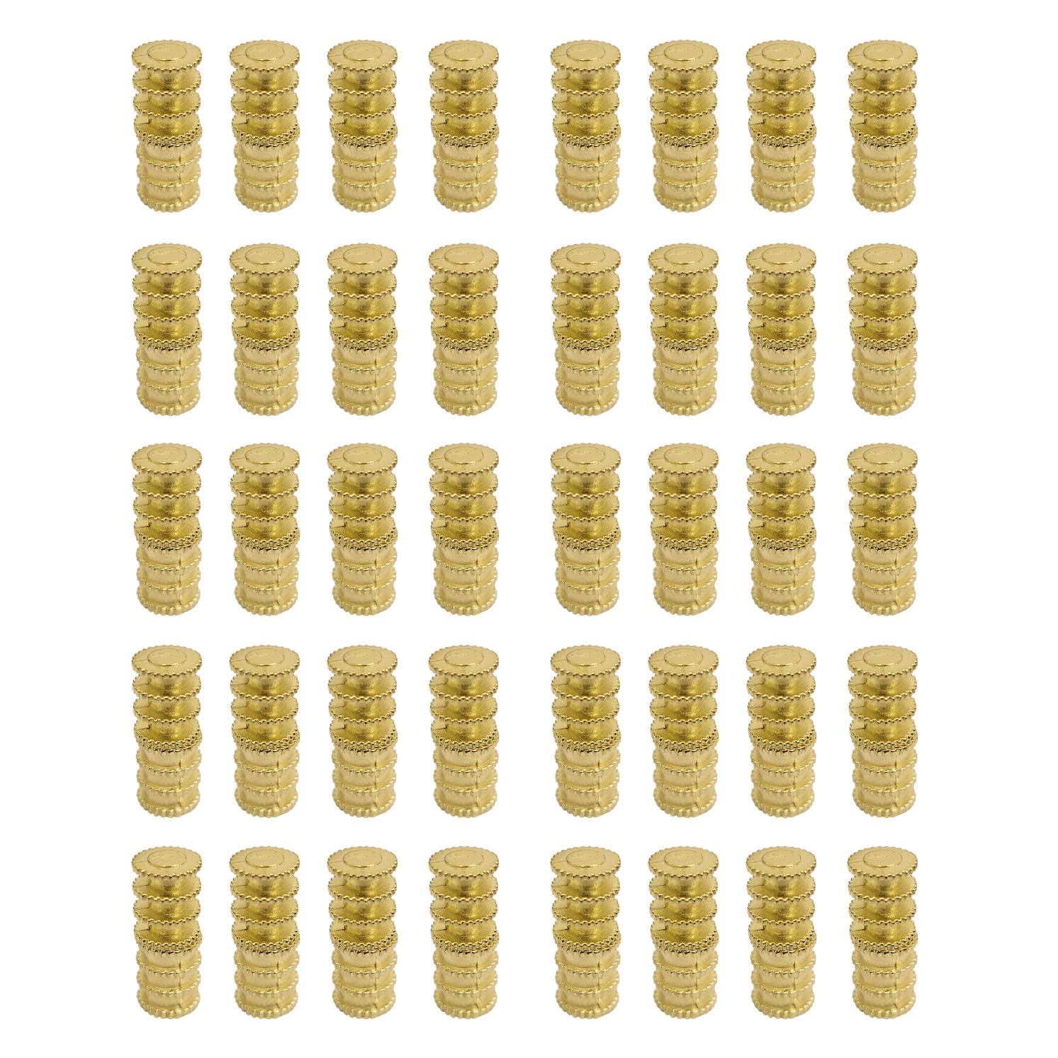 Zinc Alloy Table Leaf Dowel Pins with Sockets - 40x Alignment Pins for Wooden Furniture and Cabinet