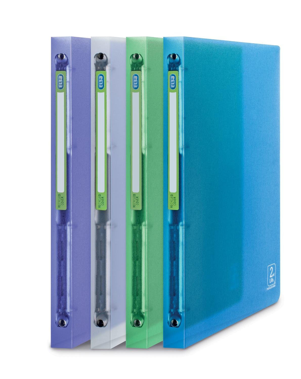 ELBA 64898 Ring Binder Polypropylene 2 ND Life 5/10E Recycle A4 Spine 20 mm 4 Rings Round Transparent