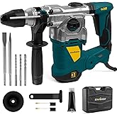 Enventor 1-1/4 Inch SDS-Plus 13A Heavy Duty Rotary Hammer Drill for Concrete Stone, Safety Clutch Electric Demolition Hammer 