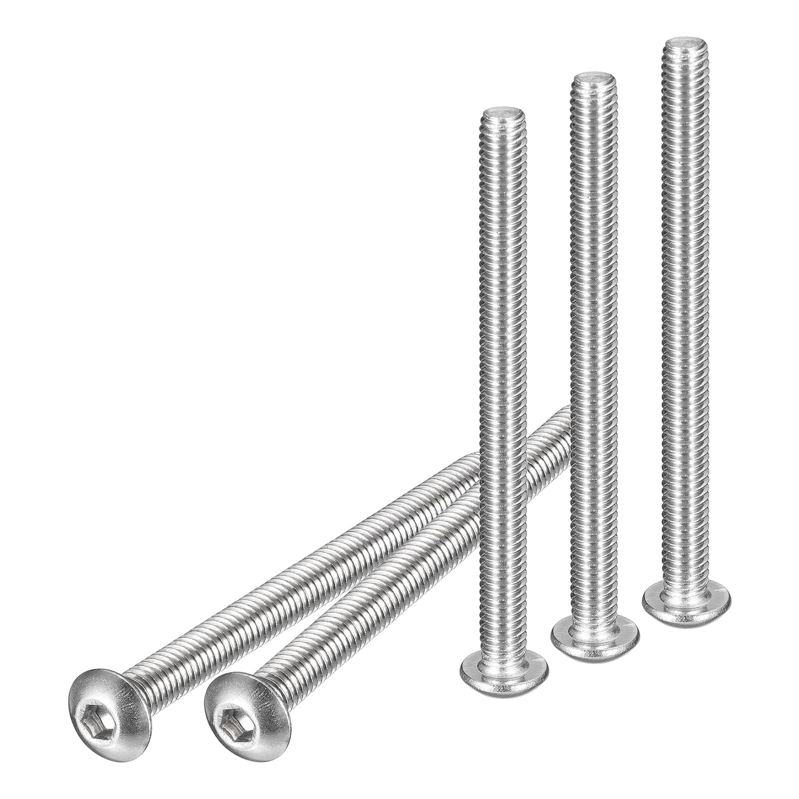 DTGN M4-0.7x50mm Button Head Socket Cap Screws - 25Pack - Good for Machine - 304 Stainless Steel 18/8 - Hex Drive Full Thread Fasteners — image 1