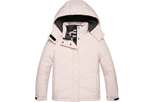 Skieer Girls' Waterproof Ski Jacket Warm Windproof Snow Winter Coat