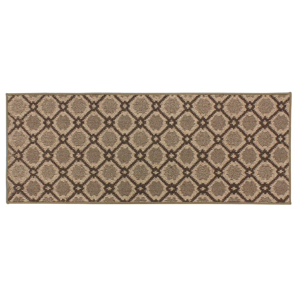 JVL 07-799BR Florance Machine Washable Large Entrance Runner Mat, Polypropylene/Latex, Brown, 150 x 57 x 1.2 cm