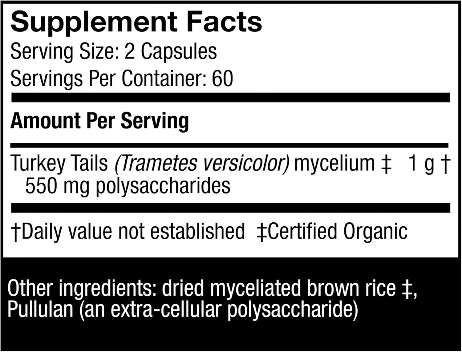 Host Defense, Turkey Tail, 120 Capsules, Natural Immune System and Digestive Support, Daily Mushroom Mycelium Supplement, USDA Organic, 60 Servings: Health & Personal Care