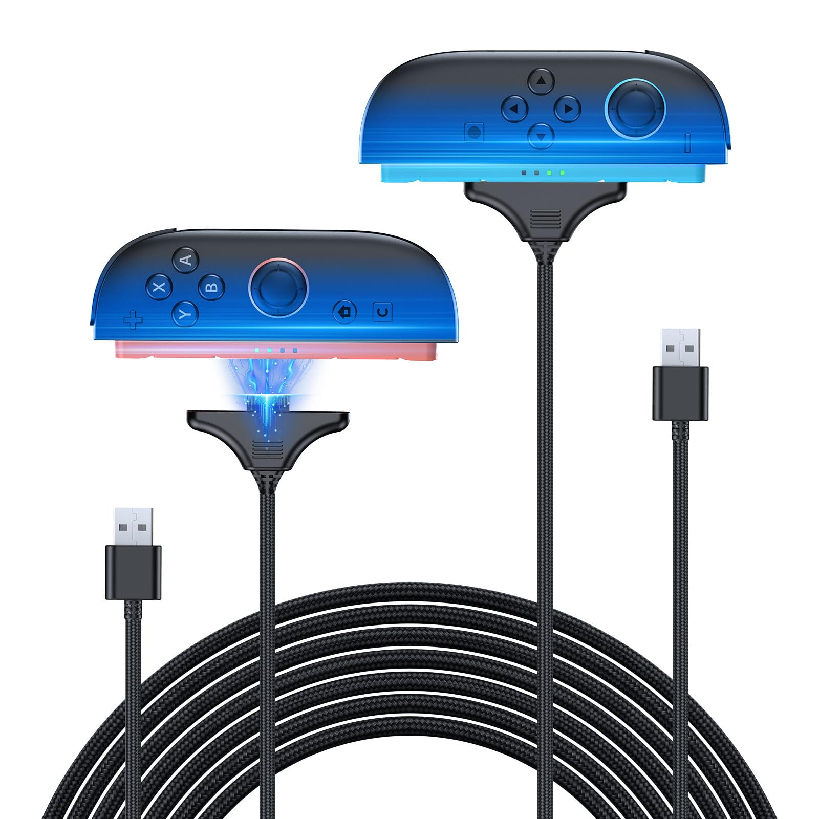 Photo 1 of 10FT Magnetic Charger Cable for Nintendo Switch 2 Joy-con (2025), 2-Pack Fast Charging Cord Accesories for Joycon 2 Controller Nylon Braided USB Ports, Replacement High-Speed Charge for NS2 Joy con 2