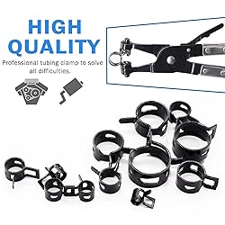 132Pcs 6-25mm Spring Band Hose Clamps With Swivel