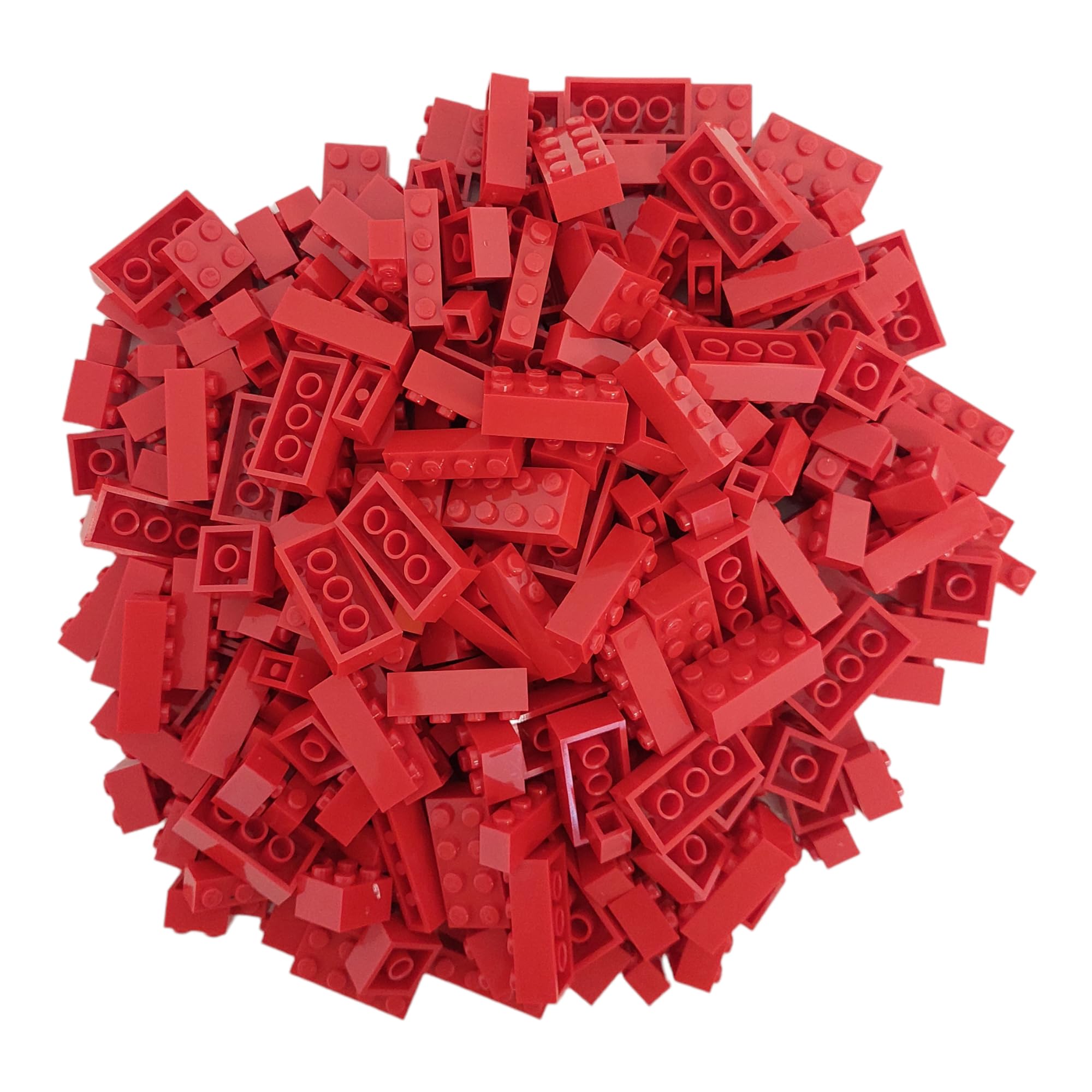Q-Bricks Unicolor Basic Building Blocks Piccolo Box (300-Piece, Red)