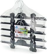 Hangerworld 10 Black Clip Hangers 35cm for Trousers Skirts Adjustable view 9