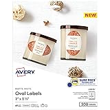 Avery Printable Blank Oval Labels, 2" x