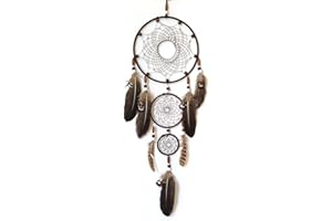 SOYUZU Brown Dream Catcher Large Dream Catchers for Wall Hanging Native American Dreamcatcher for Bedroom Wall Art Ornaments Home Decorations