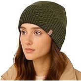 PolarWool™ Satin Lined 80% Merino Wool Beanie Winter Hat Oversized L/XL/XXL Cuffed Watch Fisherman Cap for Men Women