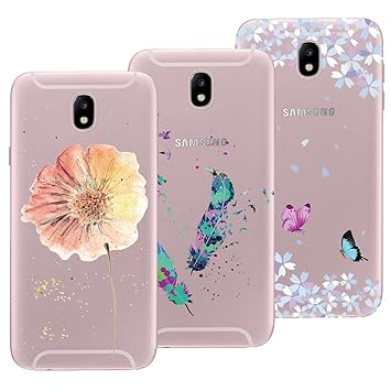 Yokata [3 Packs] Kompatibel mit Hülle Samsung Galaxy J5 2017 Silikon Transparent Durchsichtig Handyhülle Schutzhülle TPU Ultr