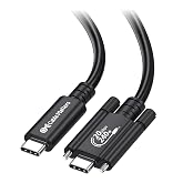 Cable Matters [USB-IF Certified] USB4 Cable with Side Screw Lock, 6.6ft | [8K@30Hz / 4K@120Hz Video, 240W Charging, 20Gbps Data Transfer] USB C Screw Lock / USB-C Locking Cable