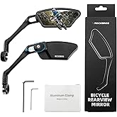 ROCKBROS Bike Mirrors for Handlebars HD Blast-Resistant Bicycle Mirror for Ebike 360 Degree Adjustable Bike Rear View Mirror Easy to Install Left and Right