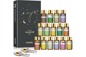 PHATOIL 15x5ML Essential Oils Set with Gift Box, Pure Aromatherapy Essential Oils for Diffuser, Humidifier, Relax, Scented Oi