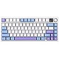 EPOMAKER X Aula F75 MAX Wireless Mechanical Keyboard with TFT Screen and Knob, Gasket Gaming Keyboard in 75% Layout, Hot Swappable, RGB Backlight, for PC/Mac/Linux (Blue&White&Purple)
