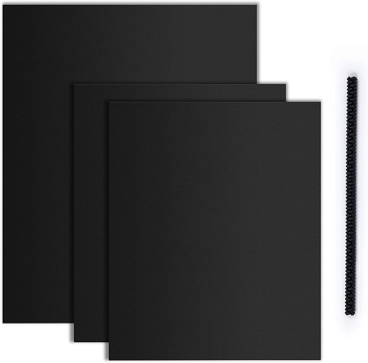 OUTERDO Dauerbackfolie für Backofen (3er Set), Backpapiere& Hitzeschutzleiste, hochwertig Backpapiere wiederverwendbar antihaft zum Grillen Backen, Backmatte spülmaschinenfest, Backfolie zuschneidbar