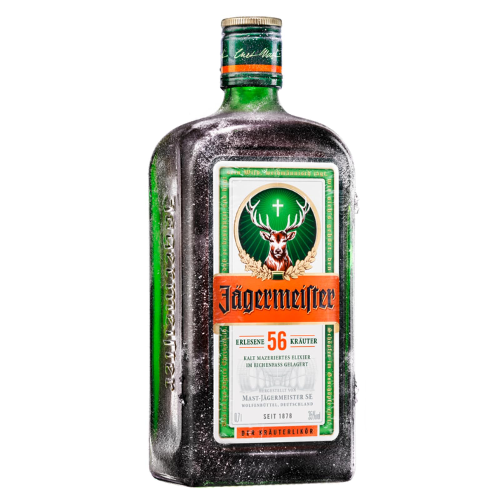 Jägermeister – 1 x 0,7l Premium Kräuterlikör 35% Vol. – 56 erlesene Kräuter – Kalt mazeriertes Elixier – Im Eichenfass gelagert – Das Original aus Wolfenbüttel 2