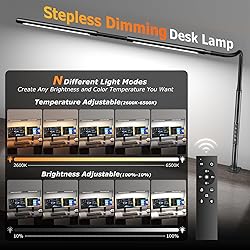 LED Desk Lamp for Home Office, Eye-Caring Desk