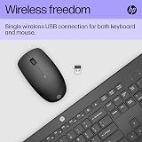 HP 230 Wireless Keyboard and Mouse Combo 2.4 GHz USB Receiver 1600 DPI Black view 5