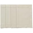 Solino Home Linen Placemats 14 x 19 Inch - Cotton Linen Hemstitch Cloth Placemats Set of 4 - Washable Fabric Place Mats for Spring, Mothers Day, Easter Decorations