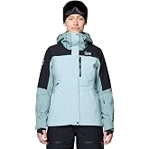 Mountain Hardwear Women's Powder Maven Jacket, Ice Shadow, Blue Sage, Black, XL
