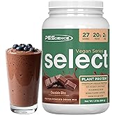 PEScience Select Vegan Protein Powder, Plant Based Protein Powder, Amazing Taste, Smooth Texture, Pea and Brown Rice Blend, Dairy Free, Lactose Free, Gluten Free - Chocolate Bliss, 27 Servings