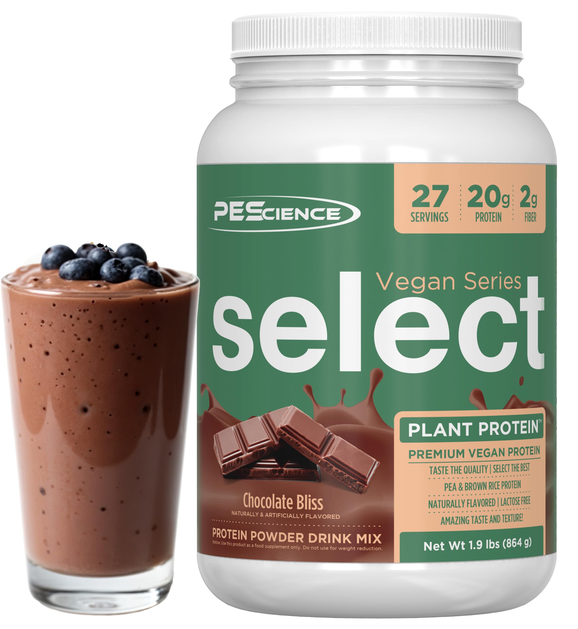 PEScience Select Protein Vegan Series, Chocolate Bliss - 918g