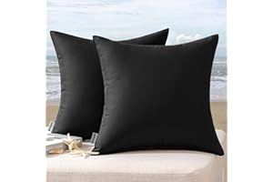 MIULEE Pack of 2 Halloween Decorative Outdoor Waterproof Pillow Cover Square Garden Cushion Case PU Coating Throw Pillow Cove