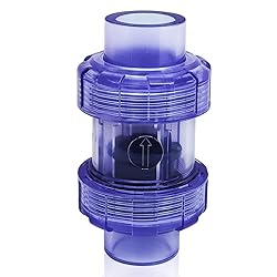 FANOVO 3/4 inch Clear Spring PVC Check