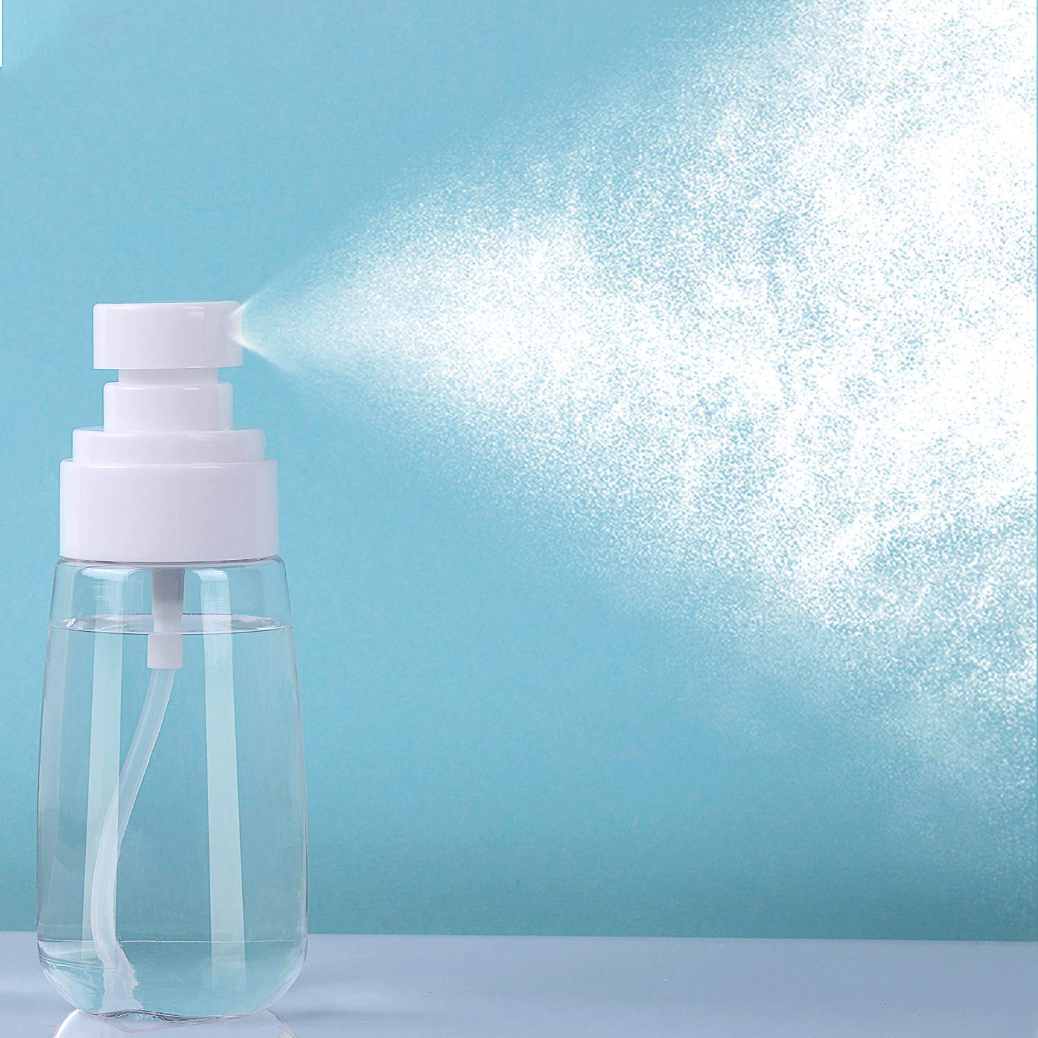 6 Packs Empty Spray Bottles, 2oz /60ml Travel Fine Clear Mist Bottle Small Refillable Cosmetic Sprayer for Essential Oils Skincare Lotion Perfume : Beauty