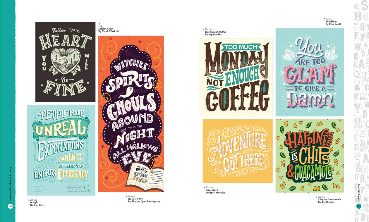 Mua Lettering Alphabets & Artwork: Inspiring Ideas & Techniques for 60 ...