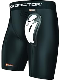 Shock Doctor Athletic Supporter, Compression Shorts w/Athletic Cup, Youth & Adult