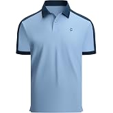 Alex Vando Men's Golf Polo Shirt Short Sleeve &ndash; Performance Stretch Nylon Pique Polo Shirts for Golf, Sports &amp; Casual Wear