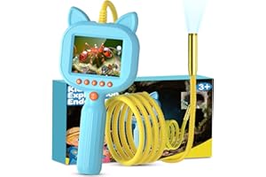 WXNLO Kids Borescope Toy with Light, 1920P HD Endoscope Snake Wildlife Camera with 2.8" LCD, STEM Educational Science Kit for Ages 3-12, Stocking Stuffer & Outdoor Nature Exploration Gifts for Boys & Girls
