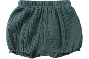 QIUYI Toddler Girl Summer Clothes 0-3 Years Old Girls Flowy Athletic Shorts Baby Unisex Solid Spring Summer, Green, 2-3T