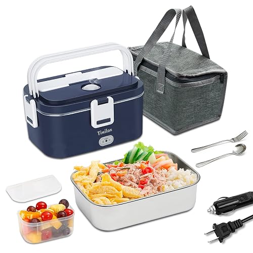 Timilon Timilon Electric Lunch Box Food Heater 60W Food Warmer Portable Self ...