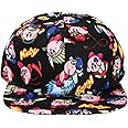 Kirby Sublimated All Over Print Flat Bill Snapback Hat Multicolored